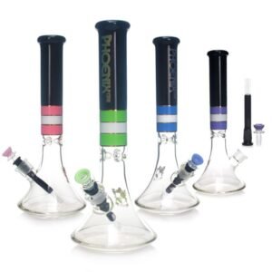 PHOENIX GLASS 16" COLORFUL BEAKER WATER PIPE