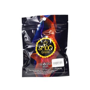 SMOQ GLASS CLEAR FLAT 14MM MALE 90 GLASS BANGER