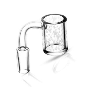 SMOQ GLASS FLAT TOP CLEAR 14MM MALE 90 BANGER "QB0914MALE90"