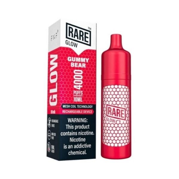 RARE GLOW MESH RECHARGEABLE (100ML) 4000 PUFFS DISPO 10CT/ BOX