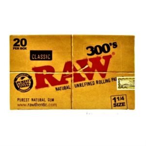 RAW CLASSIC 1 1/4 SIZE 300s ROLLING PAPER 20 PER BOX