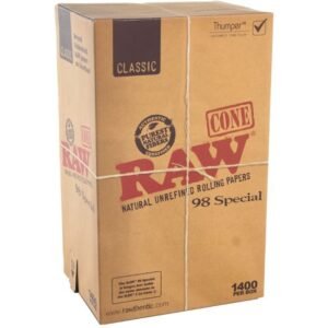 RAW CLASSIC 98 SPECIAL SLOW BURNING 1400 CONES/BOX