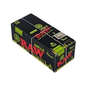 RAW BLACK 3 METER ROLLS 12CT/ BOX