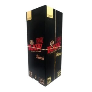 RAW BLACK CLASSIC PRE ROLLED CONE 75CT/ BOX