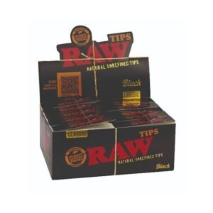 RAW BLACK CLASSIC TIPS 50 PER BOX