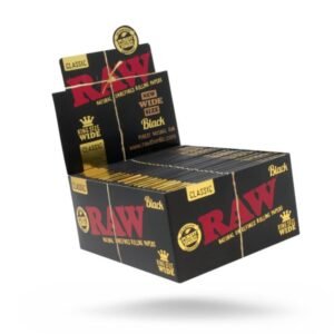 RAW BLACK CLASSIC PAPER 50CT/ BOX  (KING SIZE WIDE)