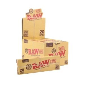 RAW CLASSIC CONE SINGLE SIZE ROLLING PAPER 20CT/ PACK - 12CT/BOX