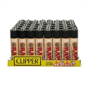 RAW CLIPPER LIGHTER (ASSORTED DESIGNS)  48CT/BOX