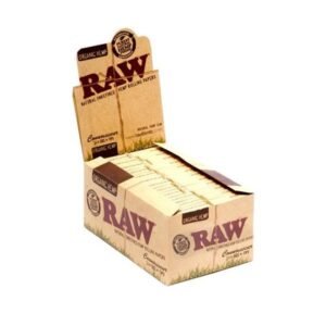 RAW CONNOISSEUR 1 1/4 SIZE WITH TIPS PAPER 24 PER BOX