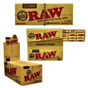 RAW CONNOISSEUR 1 1/4 + PRE-ROLLED TIP 24CT/BOX