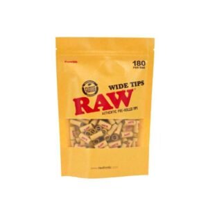 RAW PRE-ROLLED WIDE TIPS 180CT/ BAG