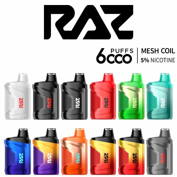 RAZ CA6000 BY GEEK VAPE 5% MESH DISPO (100ML) 6K PUFFS 10CT/ BOX