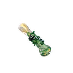 3" GREEN SHADE FROG ON TOP CHILLUM