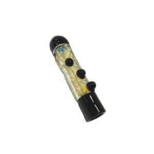 3" BLUE TOP GOLD TWISTING CHILLUM