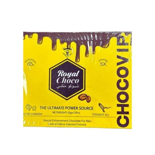 ROYAL 5X STRONGER THE ULTIMATE POWER SOURCE SEXUAL ENHANCEMENT CHOCOLATE FOR MEN 12CT/ BOX