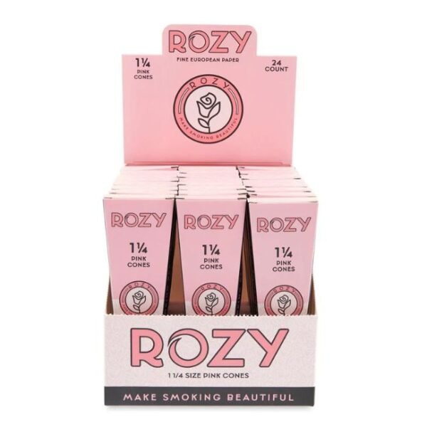 ROZY PINK PRE ROLLED CONES 24CT/ BOX
