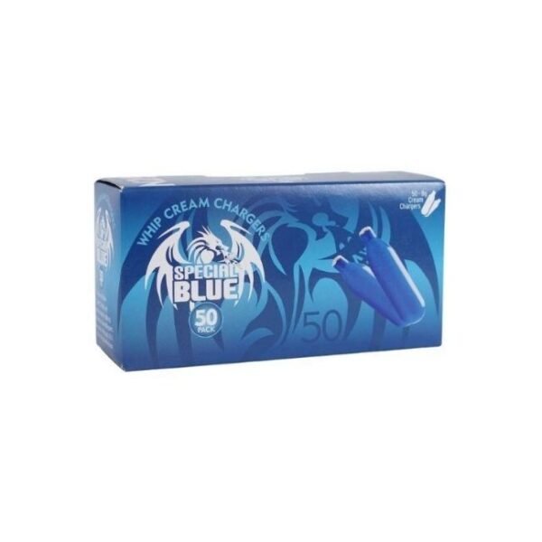 SPECIAL BLUE CREAM CHARGERS (12 BOX OF 50 PACK)