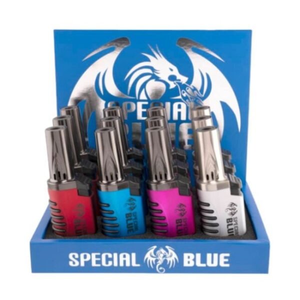 SPECIAL BLUE MOD RUBBER TORCH LIGHTER (TD116M) 12CT/DISPLAY