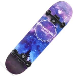 SPACE AND PEACE DESIGN COMPLETE SKATE BOARD