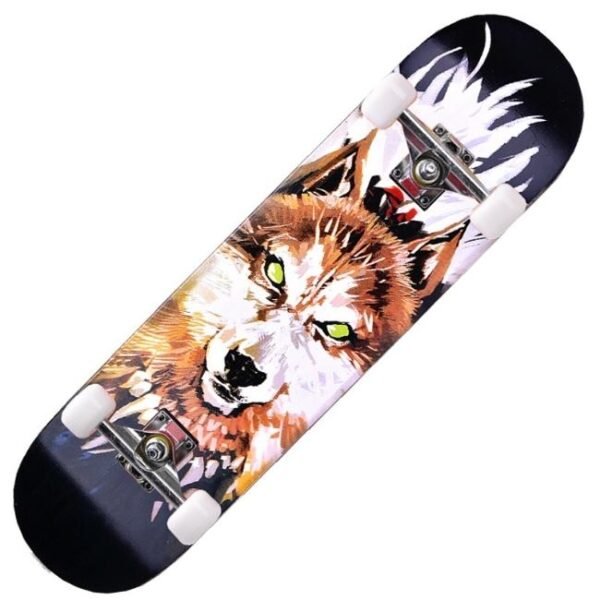 WOLF DESIGN COMPLETE SKATE BOARD