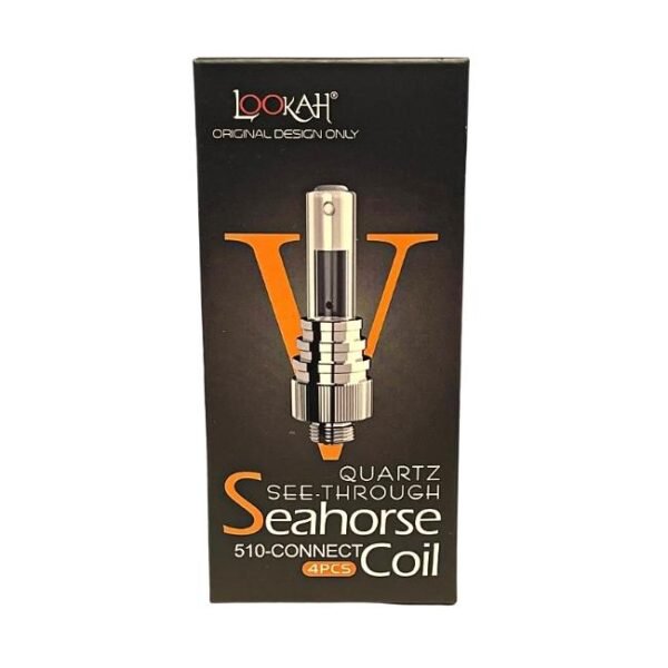 LOOKAH SEAHORSE SEE THROUGH QUARTZ COIL 4PK/ BOX