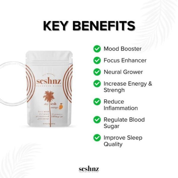 SESHNZ MUSHROOM BLEND 500MG 10PK GUMMIES 5CT/ BOX