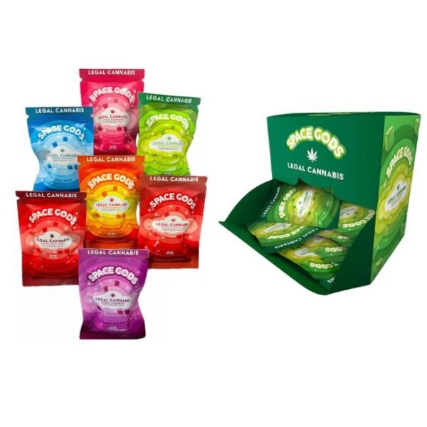 SPACE GODS DELTA 9 + CBD 60MG SPACE GUMMIES 2CT/PK 30PK/BOX