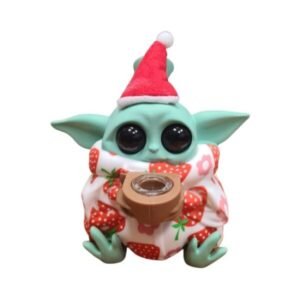 5" SILICONE SANTA BABY YODA DESIGN WATER PIPE