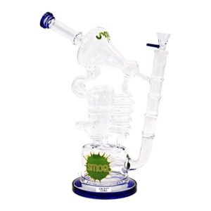 SMOQ GLASS 14" PERC WITH SPRING DESIGN WATER PIPE
