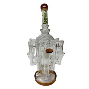 SMQQ GLASS 12" RECYCLER WITH PERC DESIGN WATER PIPE
