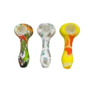SILICONE 4" FLUFFY ROLINE DESIGN HAND PIPE