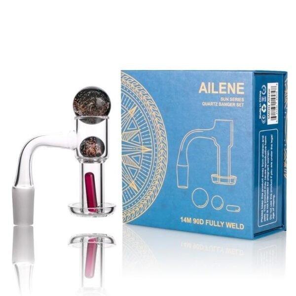 SMOQ GLASS SUN SERIES 14MM 90 DEGREE FULLY WELD AILENE QUARTZ BANGER