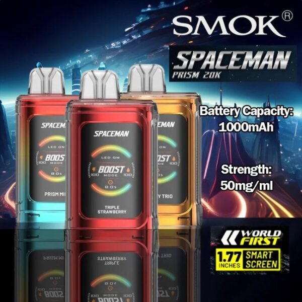 SPACEMAN PRISM BY SMOK 5% DISPOSABLE (90ML) 20K PUFFS 5CT/ BOX