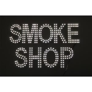 SMOKE SHOP LED SIGN WHITE 10000K 30 x 20 INCHES