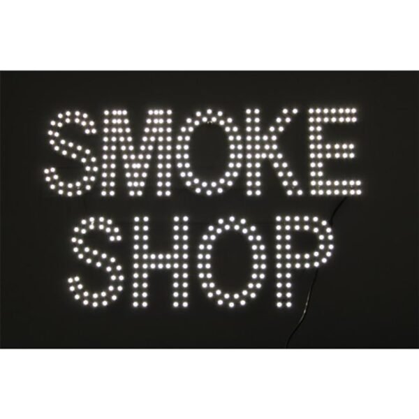 SMOKE SHOP LED SIGN WHITE 10000K 30 x 20 INCHES