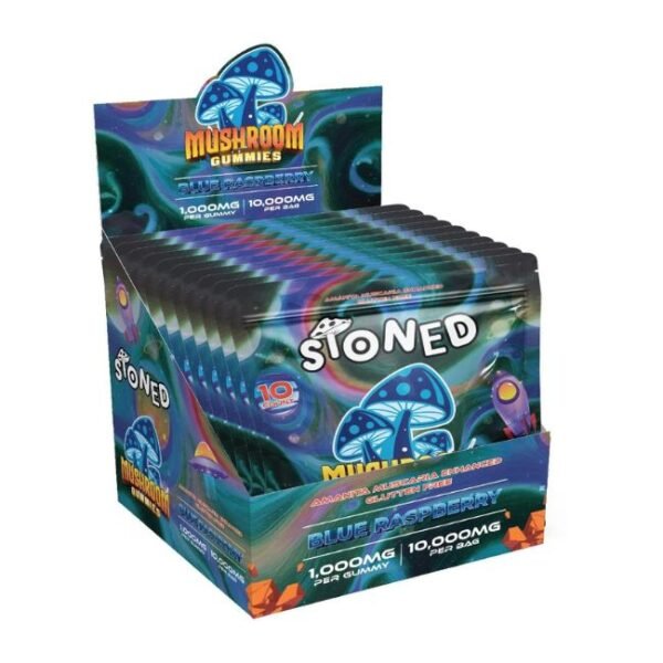 STONED MUSHROOM 10,000MG GUMMIES 10CT PER BAG - 10CT/DISPLAY