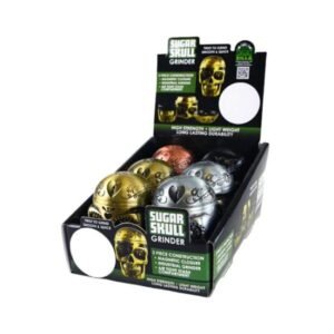 SMOKE ZILLA 3PC MOLDED SUGAR SKULL GRINDER 6CT DISPLAY