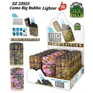 SMOKE ZILLA BIG BUBBA CAMO EDITION DUAL TURBO TORCH LIGHTER 15CT/ BOX