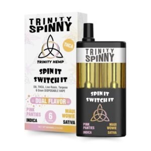 TRINITY HEMP SPIN IT SWITCH IT D8 + THCA + HHC + LIVE RESIN 6GM DUAL FLAVOR DISPO 5CT BOX