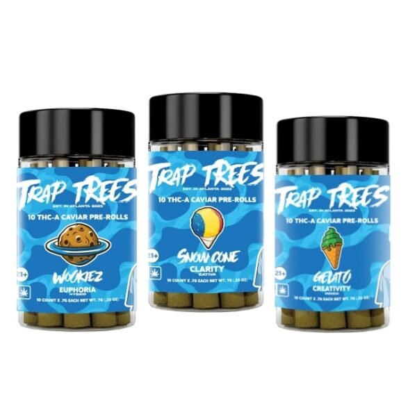 TRAP TREES BY LIL BABY THCA+D8+D9+CBD 7GM CAVIAR PRE ROLLS JOINT JAR SINGLE