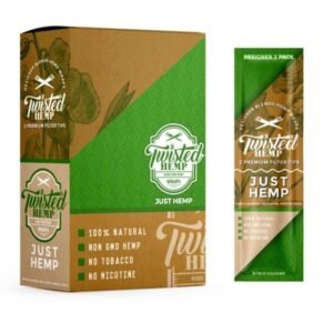 TWISTED HEMP WRAPS (DESIGNER WITH 2 FILTER TIPS) 15 POUCHES/BOX
