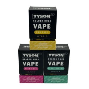 TYSON 2.0 GOLDEN NUGS LIVE ROSIN 3G (THCP+THCB+HHCP+THCH+D8) DISPOSABLE 5CT/BOX
