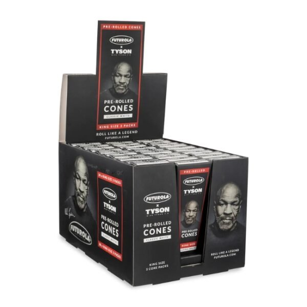 TYSON 2.0 X FUTUROLA -KING SIZE PRE-ROLLED CONES ( 3PACK)- 30CT/BOX