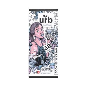 URB DELTA 8 THC CHOCOLATE BAR 300MG 8CT/ BOX