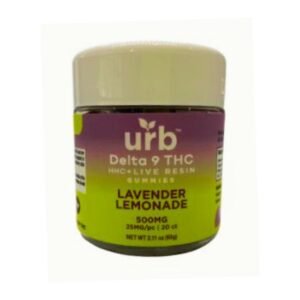 URB DELTA 9 / HHC + LIVE RESIN 500MG GUMMIES 20CT/JAR