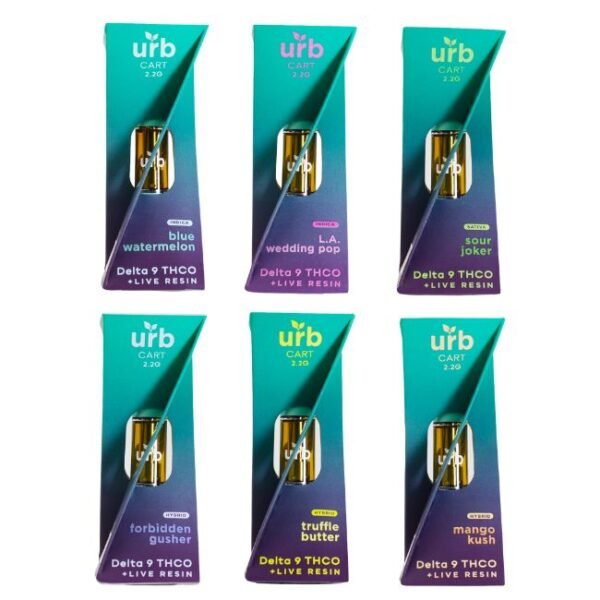 URB D9 THC-O 2GM LIVE RESIN CART 6CT/BOX