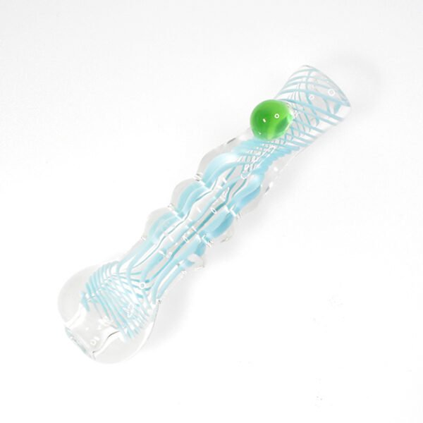 3 INCH GLASS DICORE FRYUT DOUBLIC LYME DESIGN CHILLUM ASSORTED COLORS "VCH21"