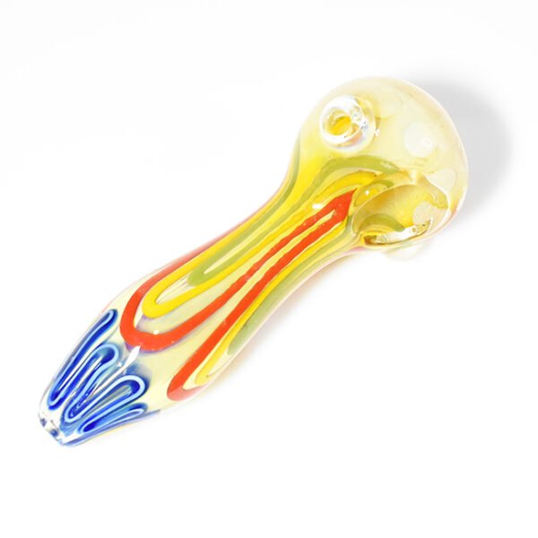 5 INCH GLASS SOLID DOURIX LIME COLORED HANDPIPE HEAVY ASSORTED "VHP006"
