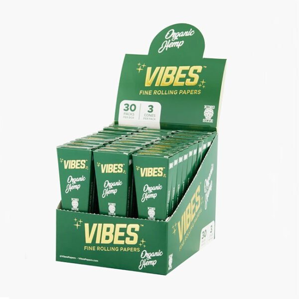 VIBES GREEN CONES (ORGANIC HEMP) 30PACKS/BOX