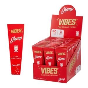 VIBES KING SIZE CONES (30 PACKS PER BOX / 3 CONES PER PACK)